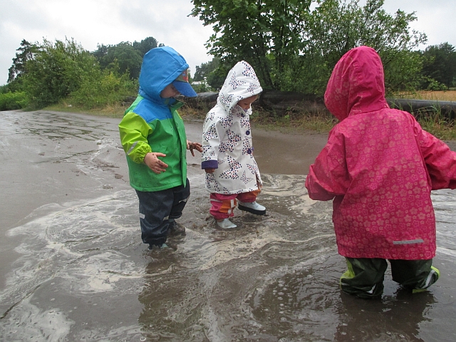 Krippenkinder sind wetterfest